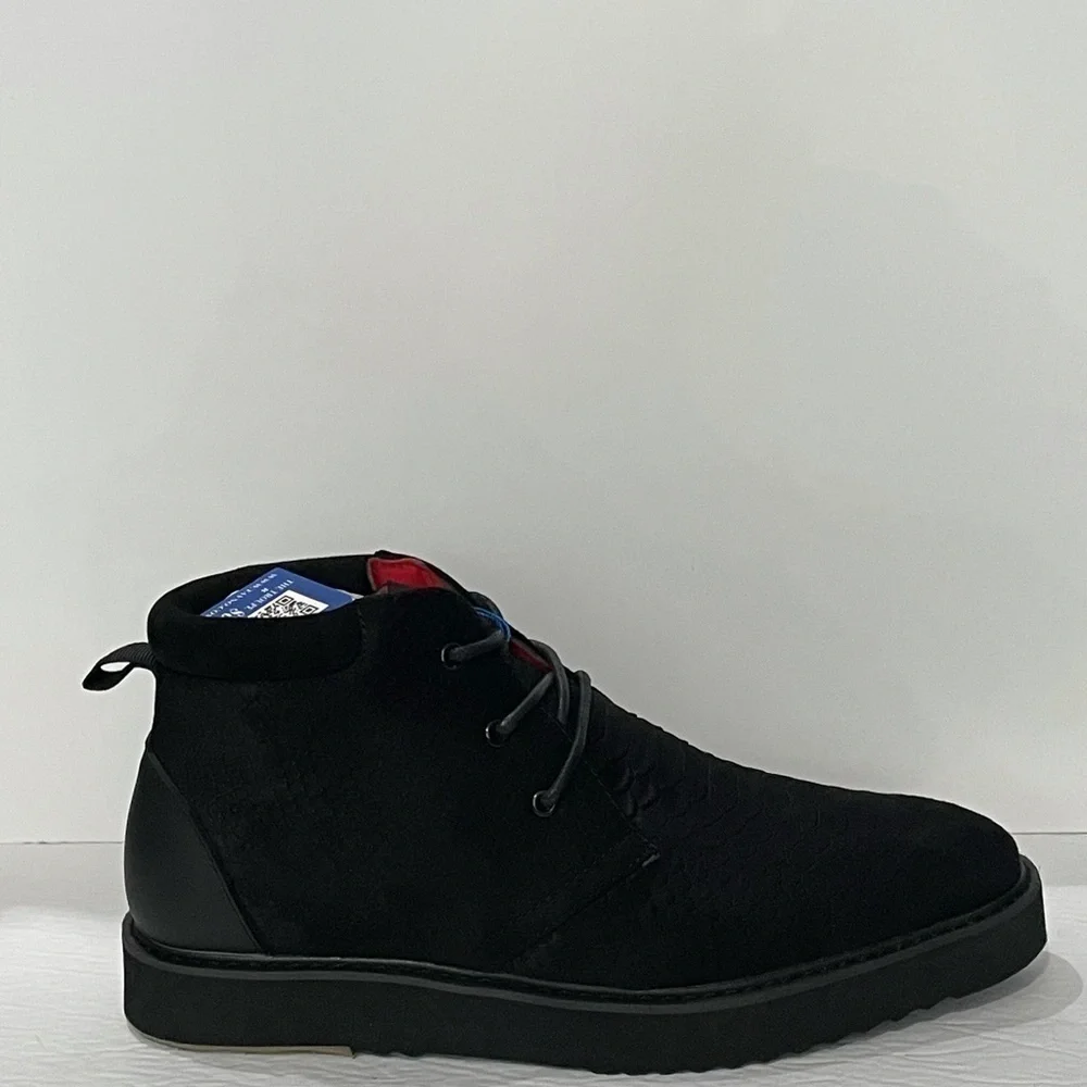 Tayno chukka boot black casual suede Oxford thick sole